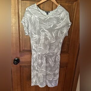 Hilary Radley Womens‎ Short Sleeve Dress XS Gray White Beach Tropical Resort